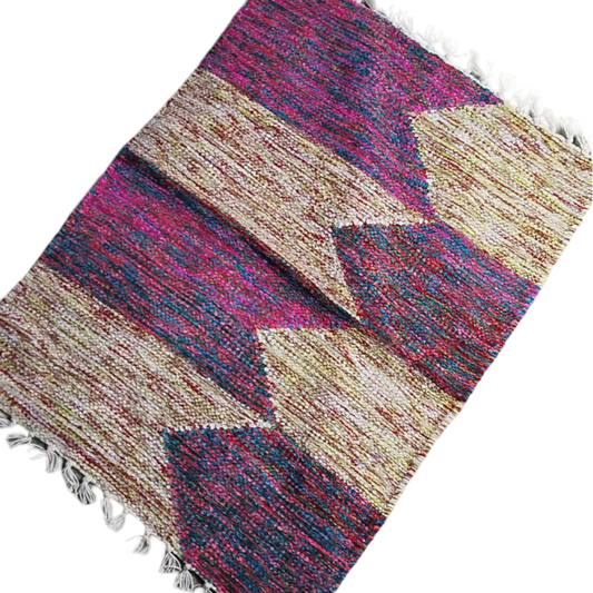 Handloom Multicolor Shataranji Door Mat