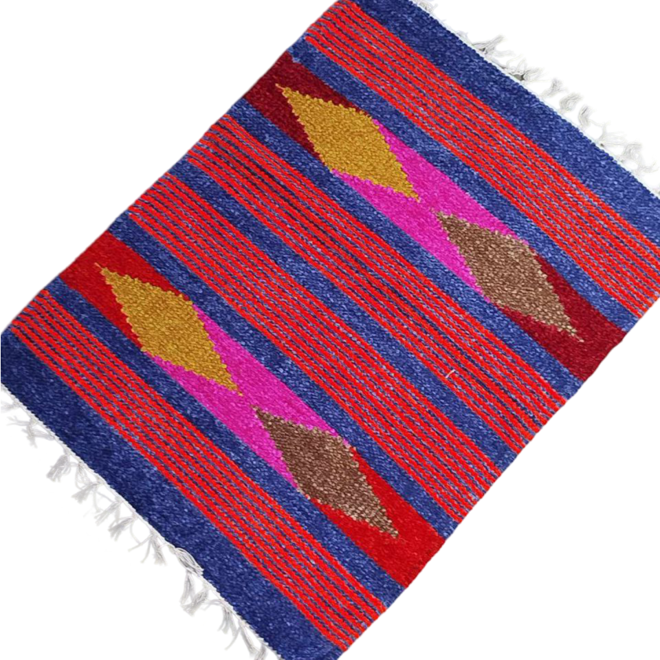 Handloom Multicolor Shataranji Door Mat