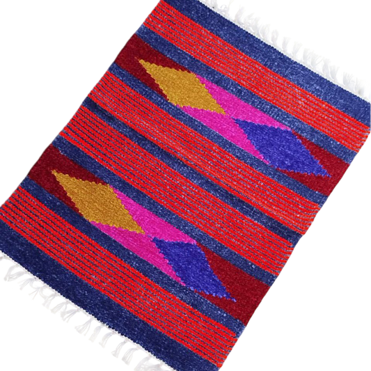 Handloom Multicolor Shataranji Door Mat