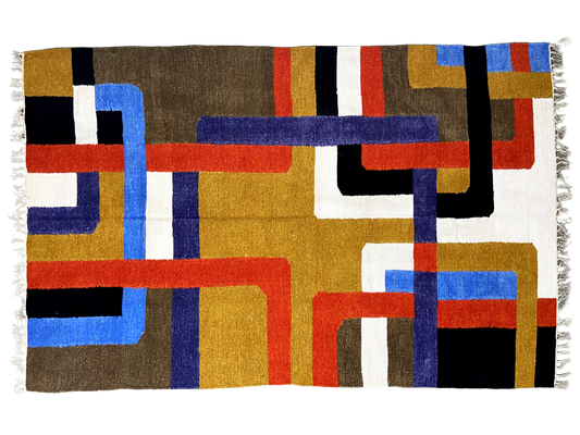 4/6 Handloom Shataranji Floor Mat Carpet