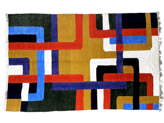 4/6 Handloom Shataranji Floor Mat Carpet