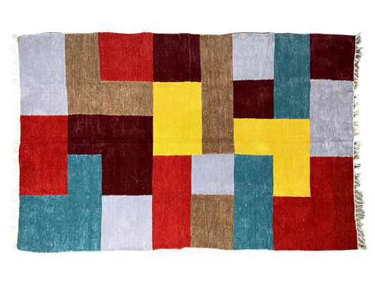 4/6 Handloom Shataranji Floor Mat Carpet