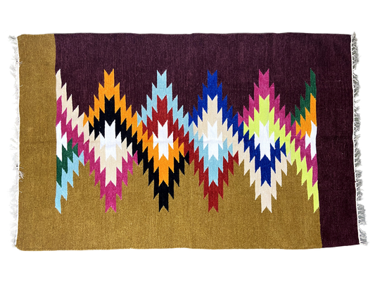 4/6 Handloom Shataranji Floor Mat Carpet