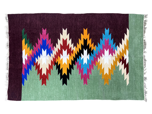 4/6 Handloom Shataranji Floor Mat Carpet
