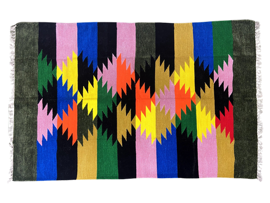4/6 Handloom Shataranji Floor Mat Carpet