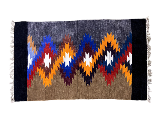 3/5 Handloom Shataranji Floor Mat Carpet