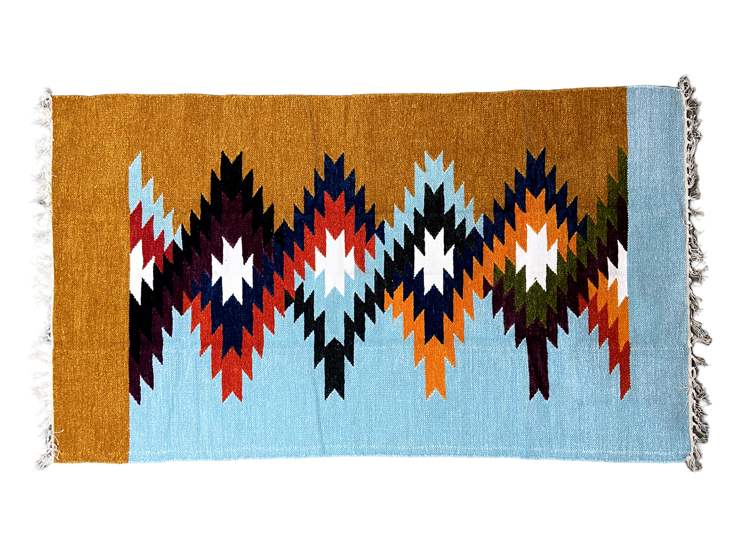 3/5 Handloom Shataranji Floor Mat Carpet