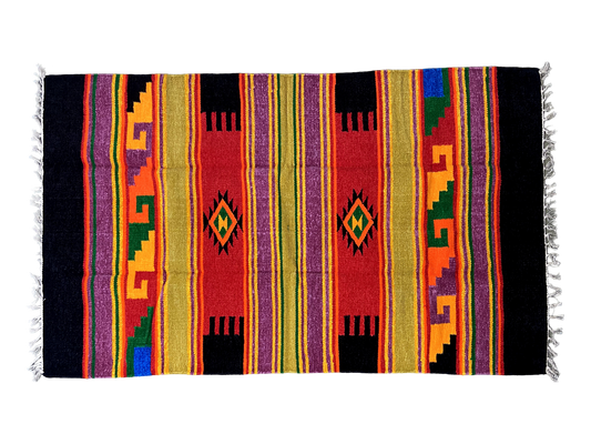 3/5 Handloom Shataranji Floor Mat Carpet