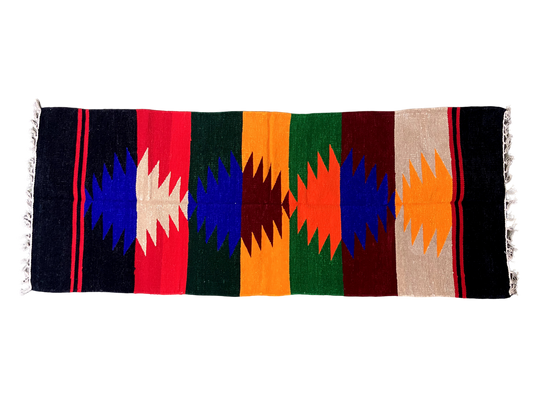 2/5 Handloom Shataranji Floor Mat Carpet