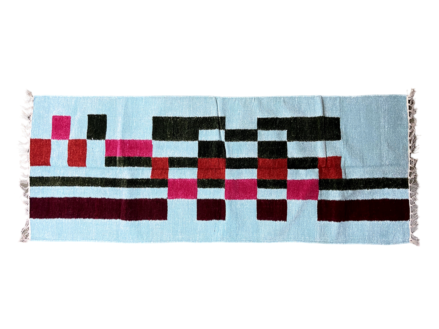 2/5 Handloom Shataranji Floor Mat Carpet