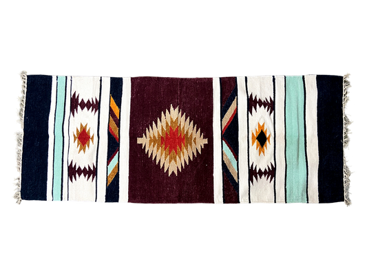 2/5 Handloom Shataranji Floor Mat Carpet