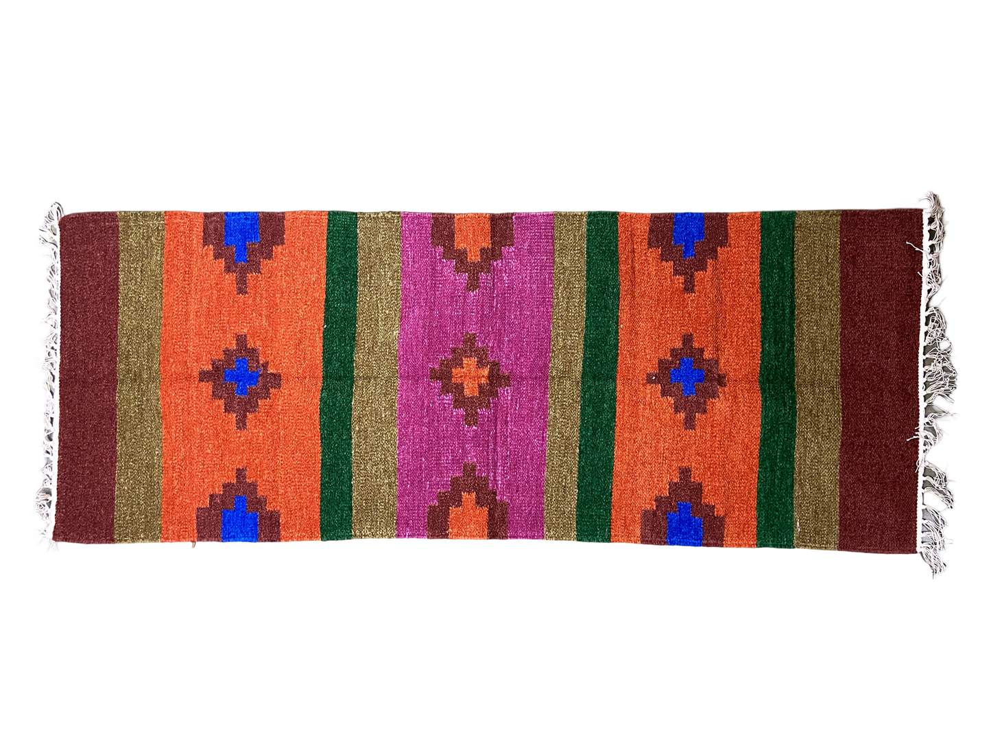 2/5 Handloom Shataranji Floor Mat Carpet