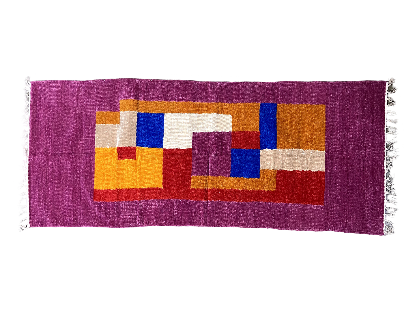 2/5 Handloom Shataranji Floor Mat Carpet