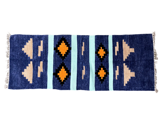 2/5 Handloom Shataranji Floor Mat Carpet