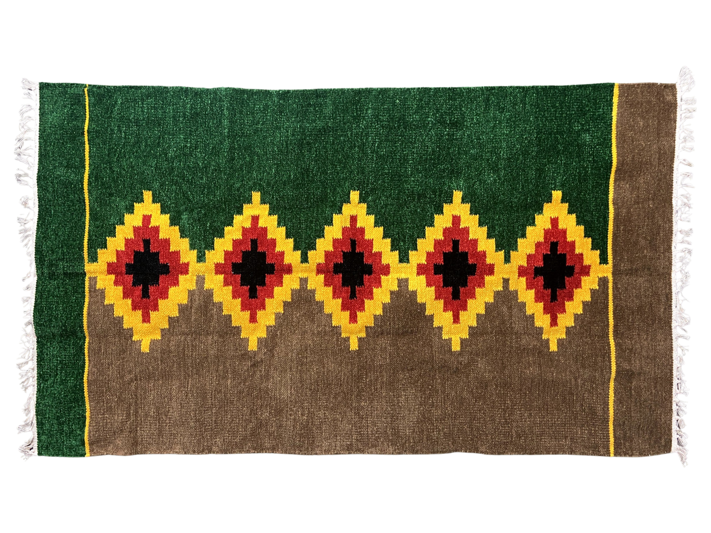 3/5 Handloom Shataranji Floor Mat Carpet