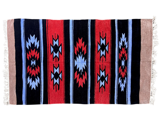 3/5 Handloom Shataranji Floor Mat Carpet