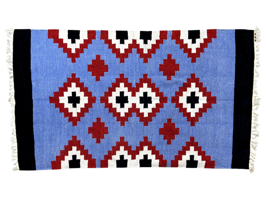 3/5 Handloom Shataranji Floor Mat Carpet