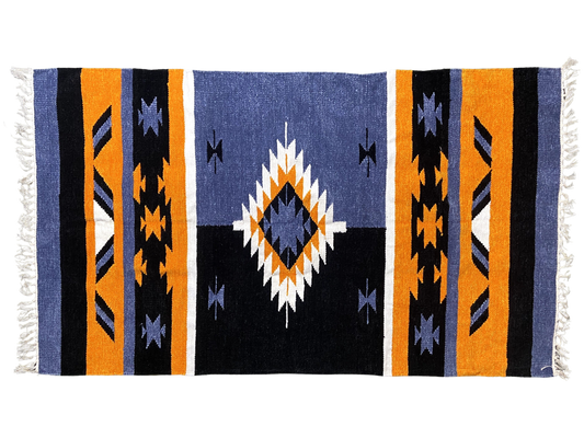 3/5 Handloom Shataranji Floor Mat Carpet