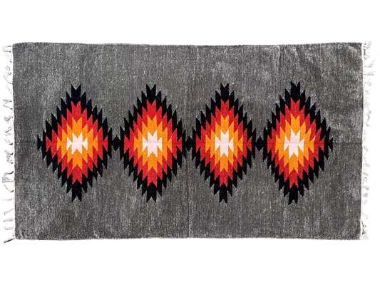3/5 Handloom Shataranji Floor Mat Carpet