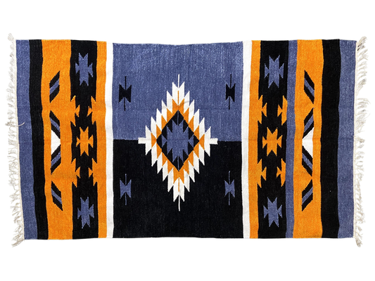 3/5 Handloom Shataranji Floor Mat Carpet