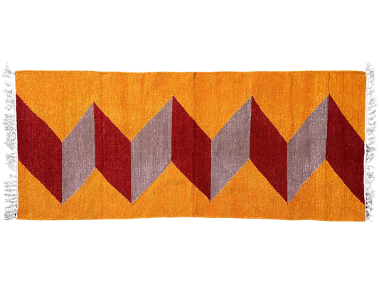 2/5 Handloom Shataranji Floor Mat Carpet