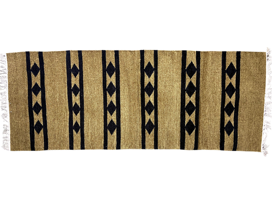 2/5 Handloom Shataranji Floor Mat Carpet