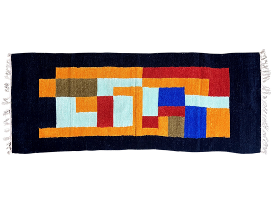 2/5 Handloom Shataranji Floor Mat Carpet