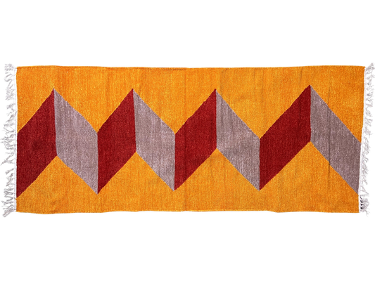 2/5 Handloom Shataranji Floor Mat Carpet