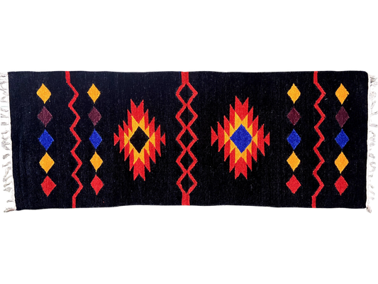 2/5 Handloom Shataranji Floor Mat Carpet