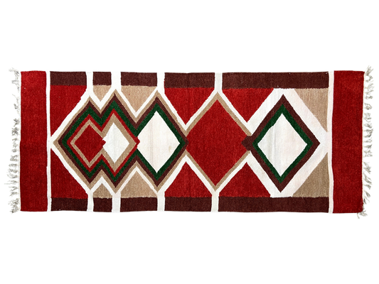 2/5 Handloom Shataranji Floor Mat Carpet