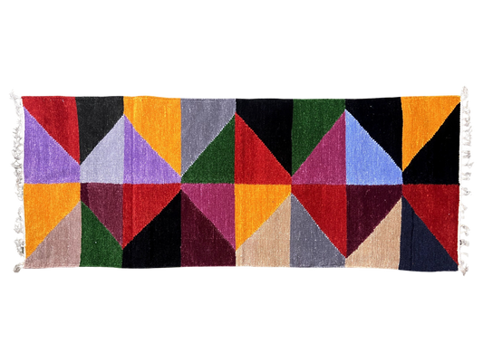 2/5 Handloom Shataranji Floor Mat Carpet