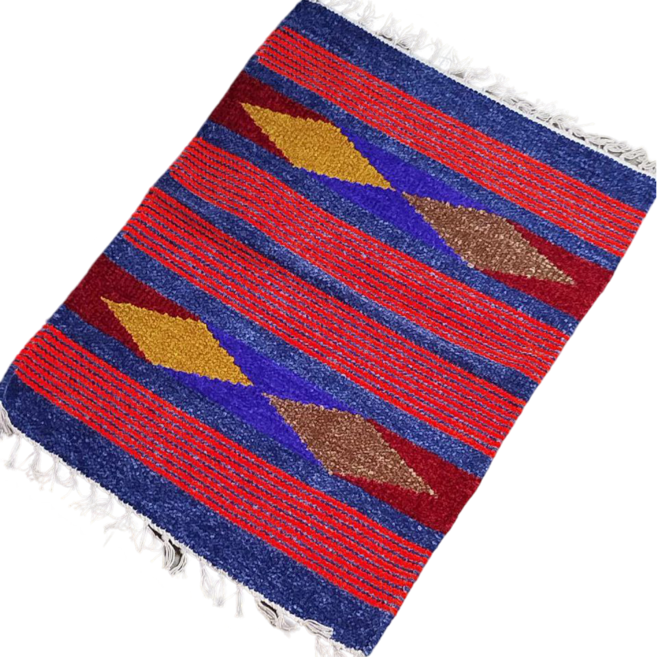 Handloom Multicolor Shataranji Door Mat