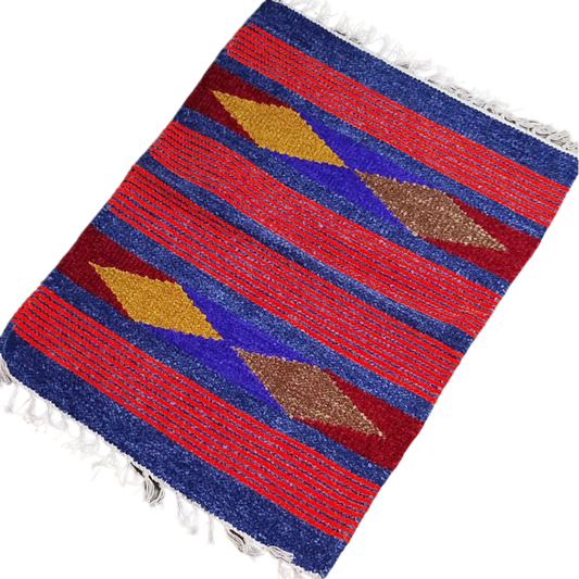 Handloom Multicolor Shataranji Door Mat