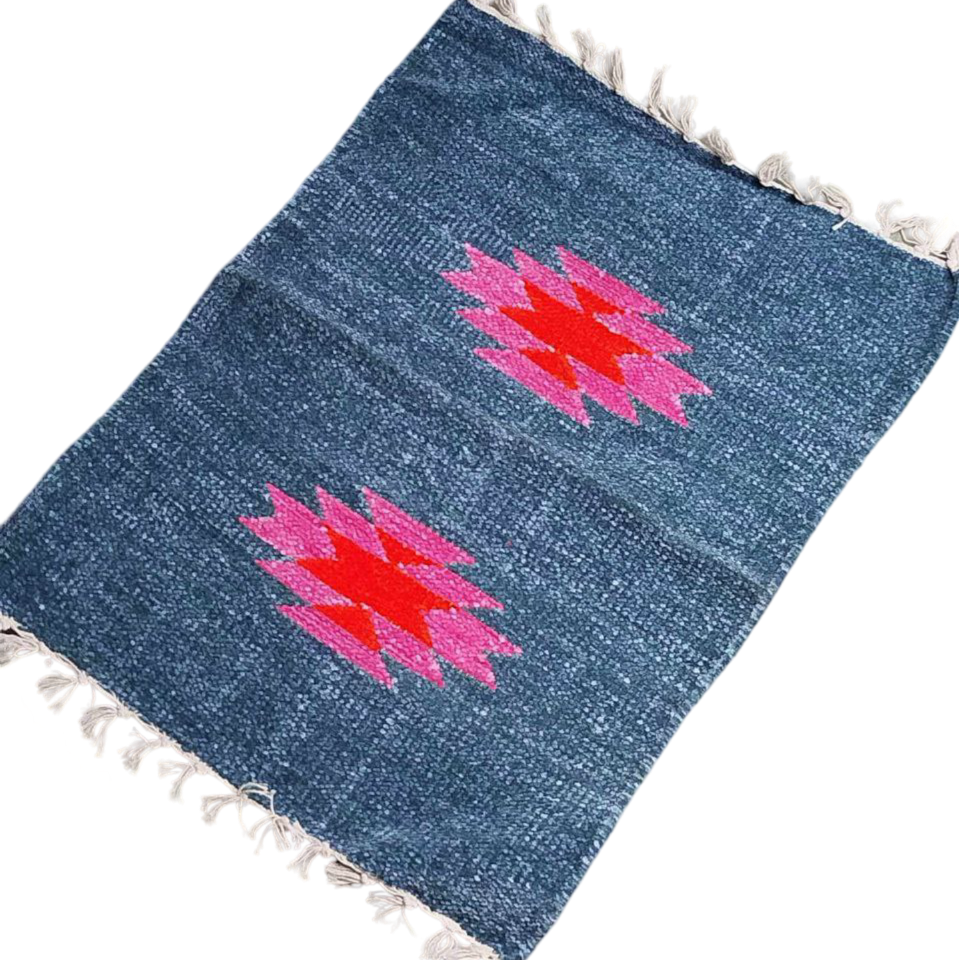 Handloom Multicolor Shataranji Door Mat