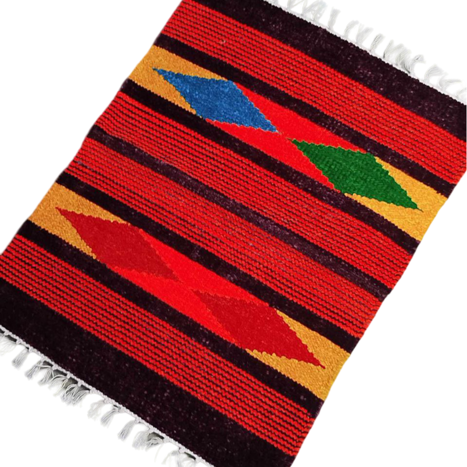 Handloom Multicolor Shataranji Door Mat