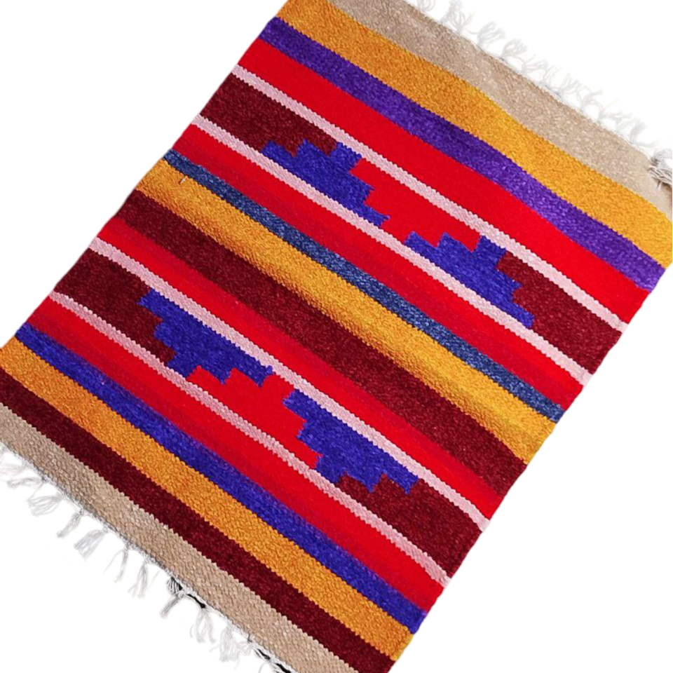 Handloom Multicolor Shataranji Door Mat