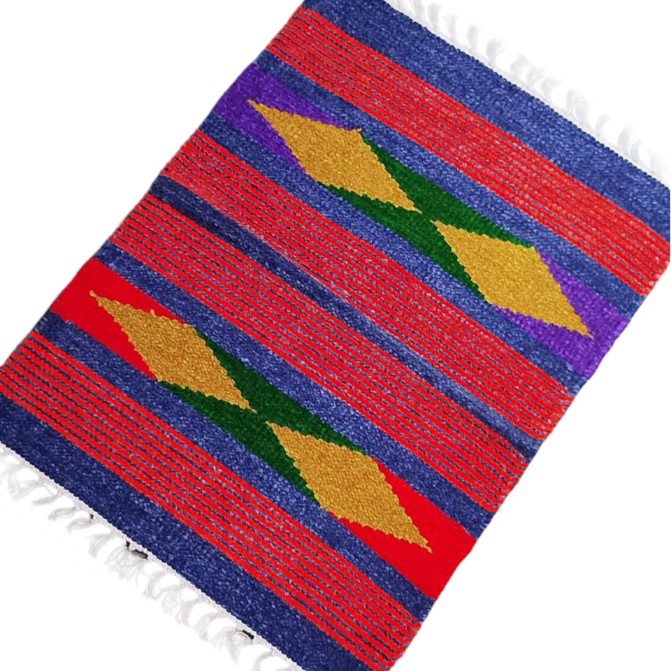 Handloom Multicolor Shataranji Door Mat