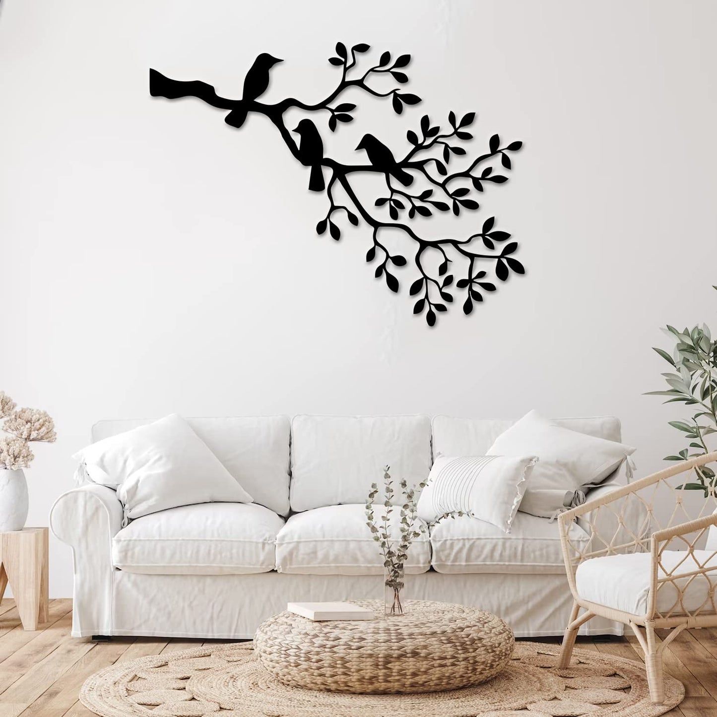 Birds In Tree Metal Wall Art