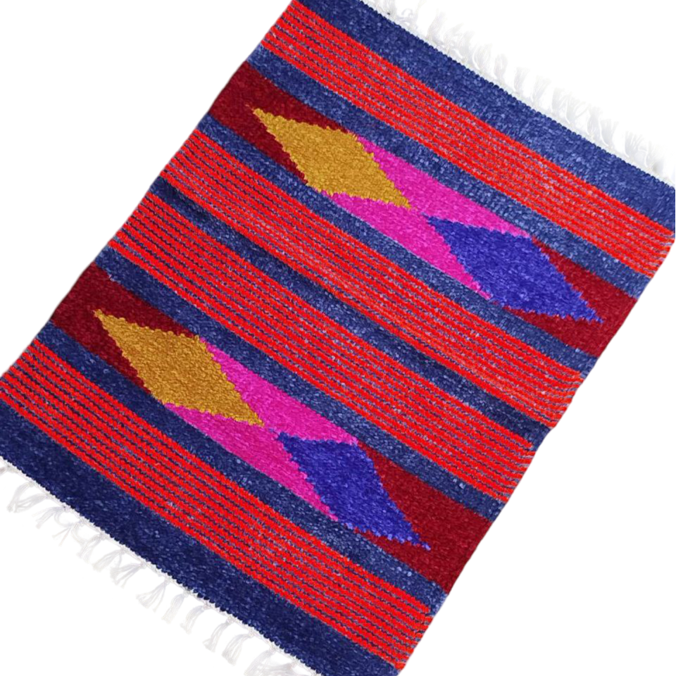 Handloom Multicolor Shataranji Door Mat